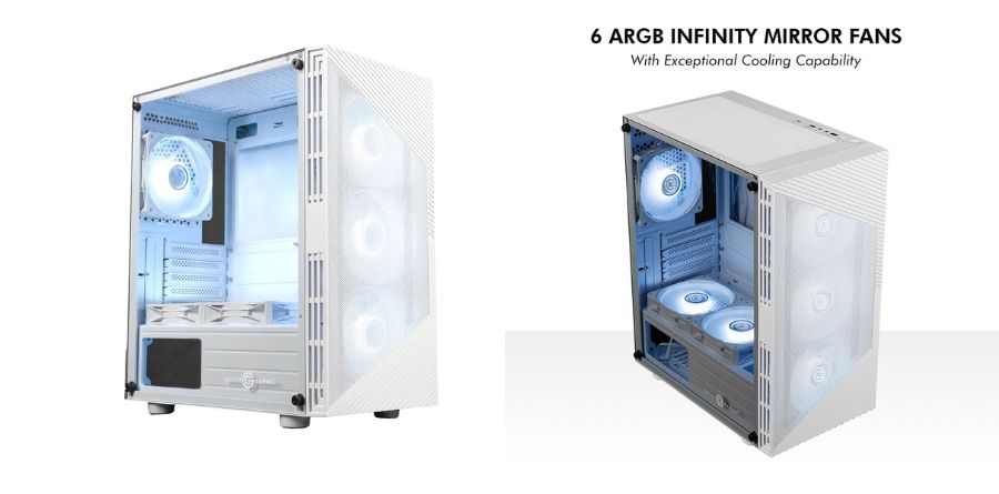 Circle Gladius M4 Mid-Tower Gaming Cabinet (White)